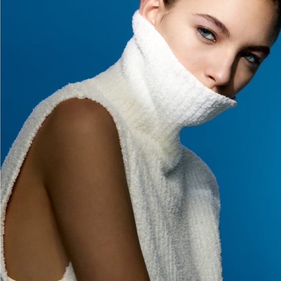 COPY - new with tags Zara Basic Rolled Trim Knit Sweater - Picture 2 of 7